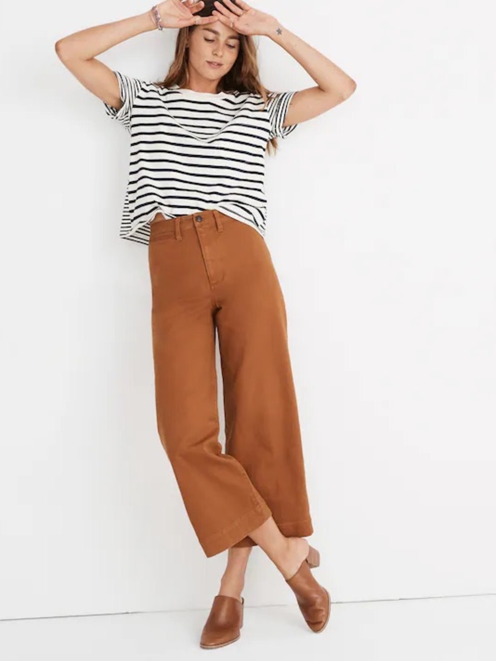Emmett Wide-Leg Crop Pants in Burnt Sienna
Size 27